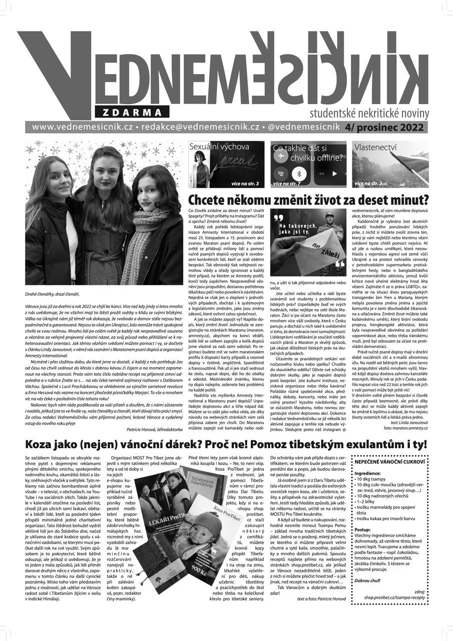 Obálka výtisku 4/prosinec 2022