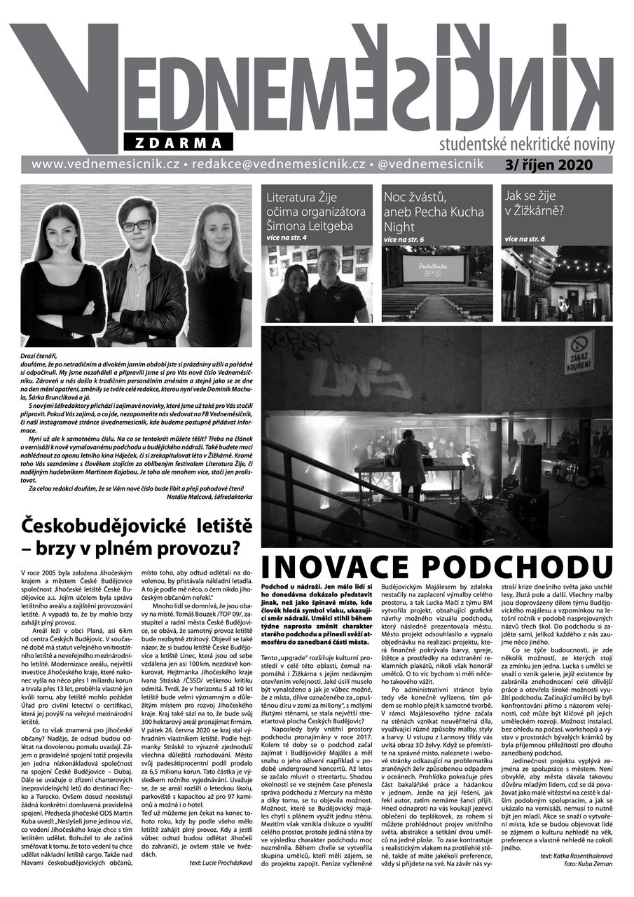 Obálka výtisku 3/říjen 2020