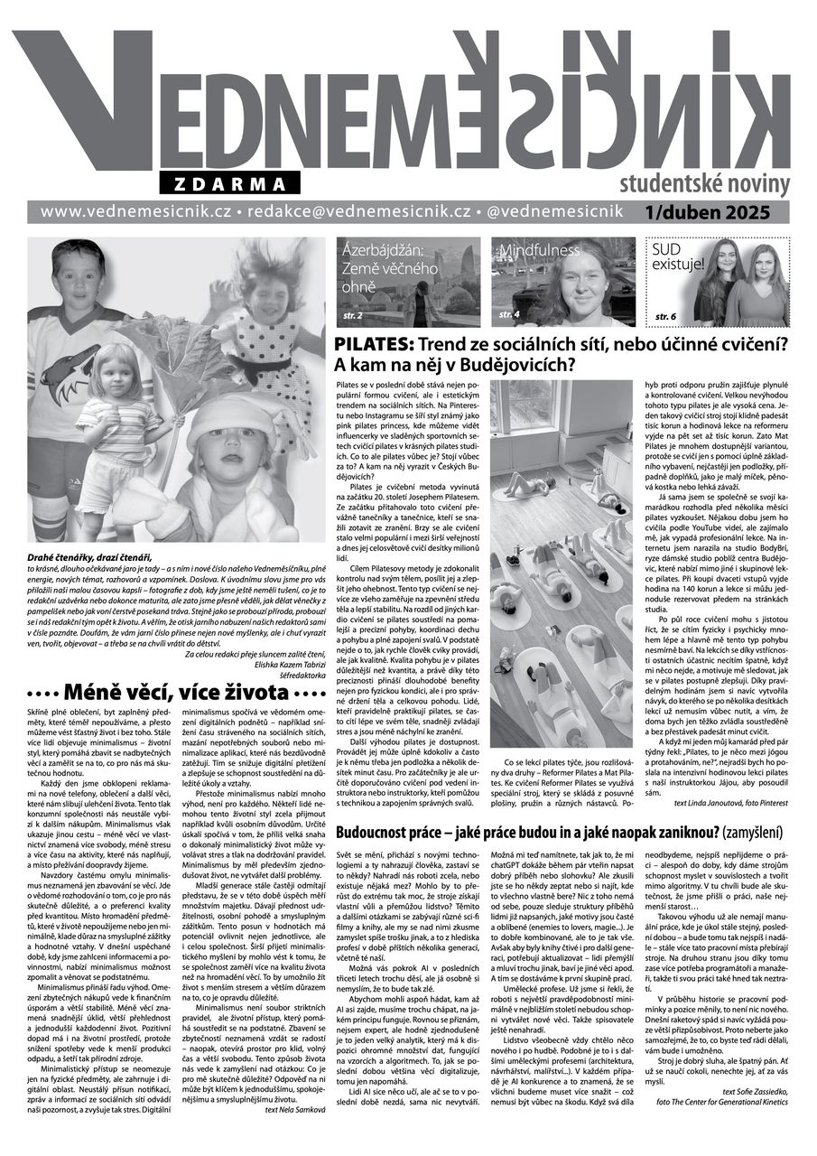 Obálka výtisku 1/duben 2025